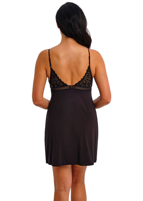 Wacoal Raffiné Black – Unterkleid mit floraler Spitze und MicroModal