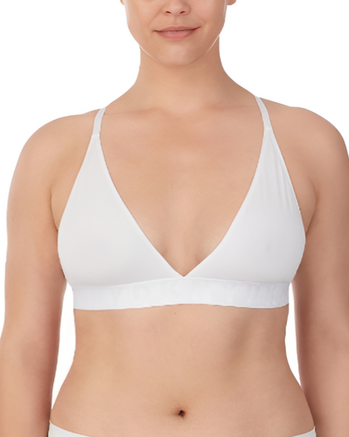 Rib Bralette Poplin White SEAMLESS LITEWEAR DKNY INTIMATES