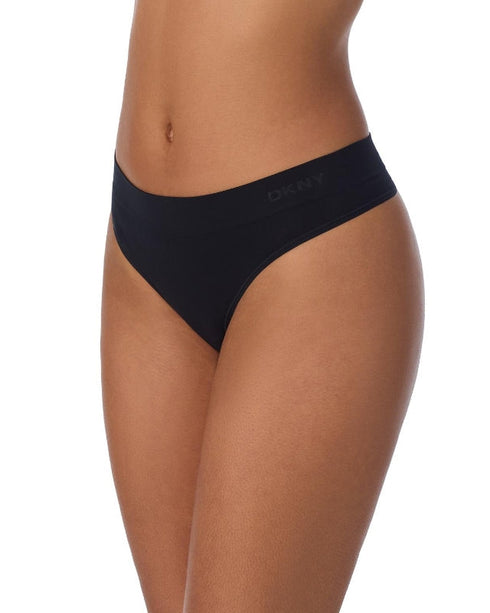 Litewear Thong Black SEAMLESS LITEWEAR DKNY INTIMATES