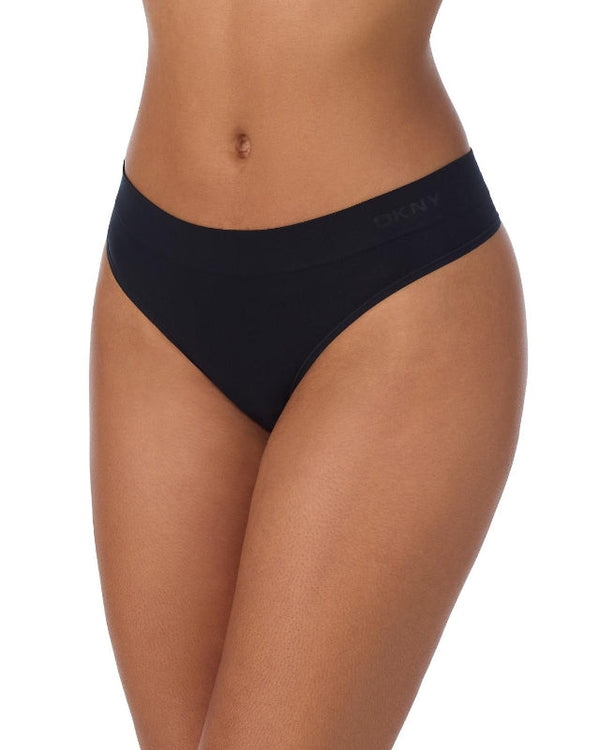 Litewear Thong Schwarz SEAMLESS LITEWEAR DKNY INTIMATES