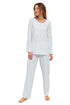 Féraud Damen-Pyjama aus Interlock-Baumwolle Blau