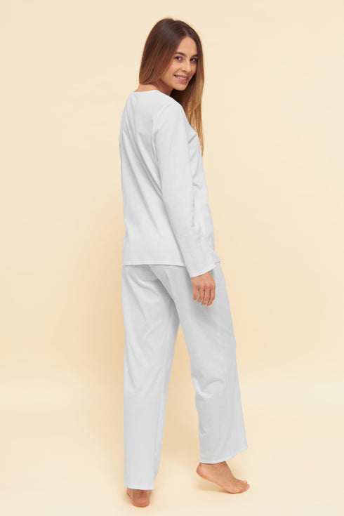 Féraud Damen Interlock-Baumwoll-Pyjama Champagne