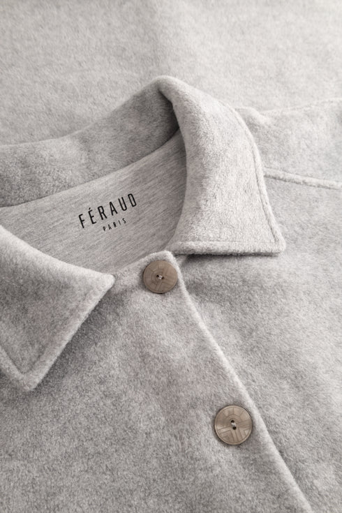 Féraud Damen Morgenmantel Logo-Detail Heather Grey