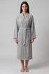 Féraud Damen Morgenmantel Bindegürtel Taschen Heather Grey