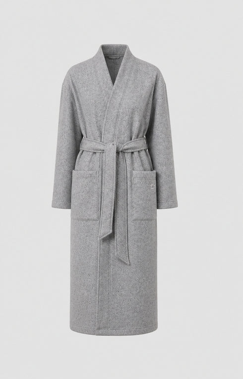 Féraud Damen Morgenmantel Bindegürtel Taschen Heather Grey
