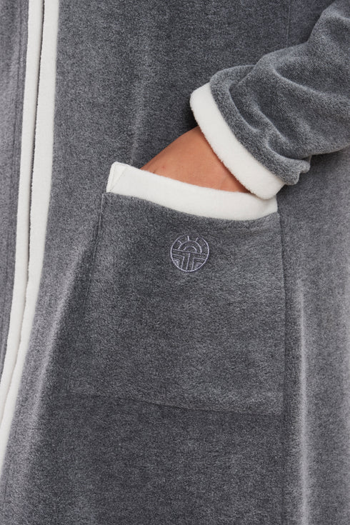 Féraud Fleece-Morgenmantel mit Reißverschluss