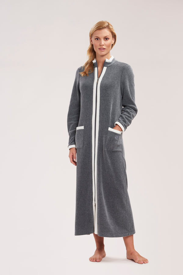 Féraud Fleece-Morgenmantel mit Reißverschluss