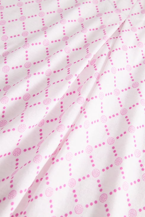 Féraud Damen-Pyjama – Logo, V-Ausschnitt, Halbarm