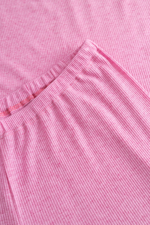 Féraud Damen Langarm-Pyjama Modal Reverskragen Pink