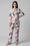 Féraud Damen Langarm-Pyjama Artprint