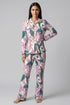 Féraud Damen Langarm-Pyjama Artprint