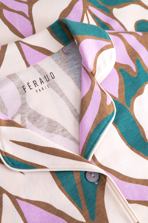 Féraud Damen Langarm-Pyjama Artprint