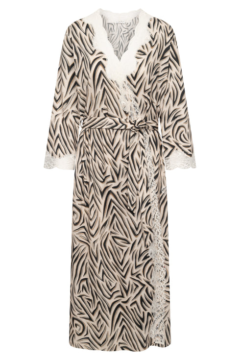 Féraud Damen Morgenmantel 7/8-Arm Zebra