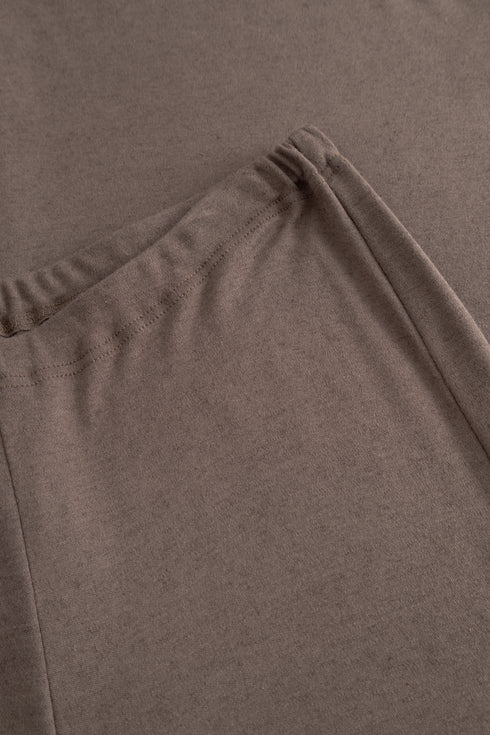 Féraud Damen Modal-Kaschmir-Pyjama mit V-Ausschnitt Chocolate