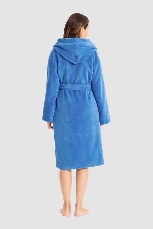 Féraud Damen Spa-Morgenmantel mit Kapuze Azure