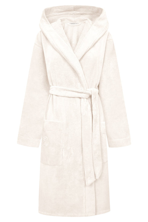 Féraud Damen Spa-Morgenmantel mit Kapuze cream