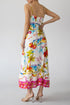 Maxi dress white with tropical pattern LABEL OF LOVE