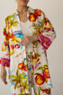 White beach shirt with tropical pattern LABEL OF LOVE