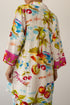 White beach shirt with tropical pattern LABEL OF LOVE