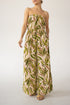Beige jumpsuit with palm pattern TRUE DESTINATIONS