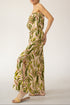 Beige jumpsuit with palm pattern TRUE DESTINATIONS
