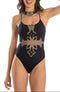 Einteiliger Badeanzug Buffalo Schwarz PIN-UP STARS