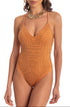 Einteiliger Badeanzug mit Strass Bronzo PIN-UP STARS