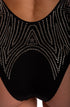 Einteiliger Badeanzug mit Strass Bronzo PIN-UP STARS