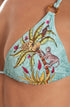 Triangel-Bikini Anelle Safari Azurblau PIN-UP STARS
