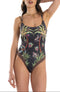Einteiliger Badeanzug Anelle Safari Schwarz PIN-UP STARS