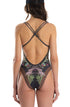 Einteiliger Badeanzug Anelle Safari Schwarz PIN-UP STARS