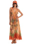 Foulard-kleid Safari Beige PIN-UP STARS