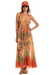 Foulard-kleid Safari Beige PIN-UP STARS