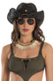 Strohhut Schwarz PIN-UP STARS