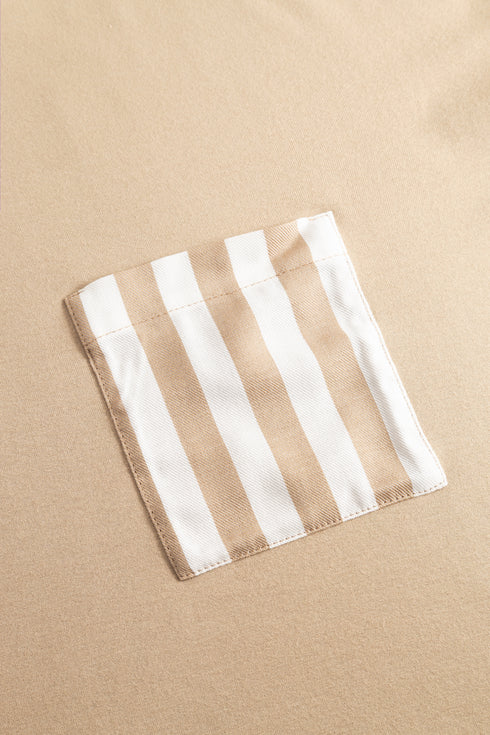 Rösch Schlafanzug Woven Stripes White-Toffee