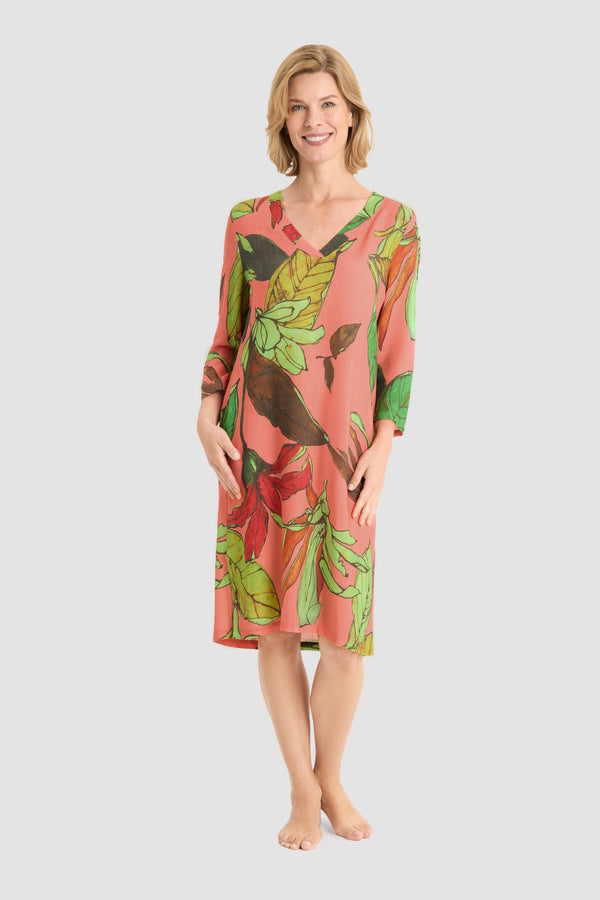 Rösch Tunikakleid „Coral Leav“-Design