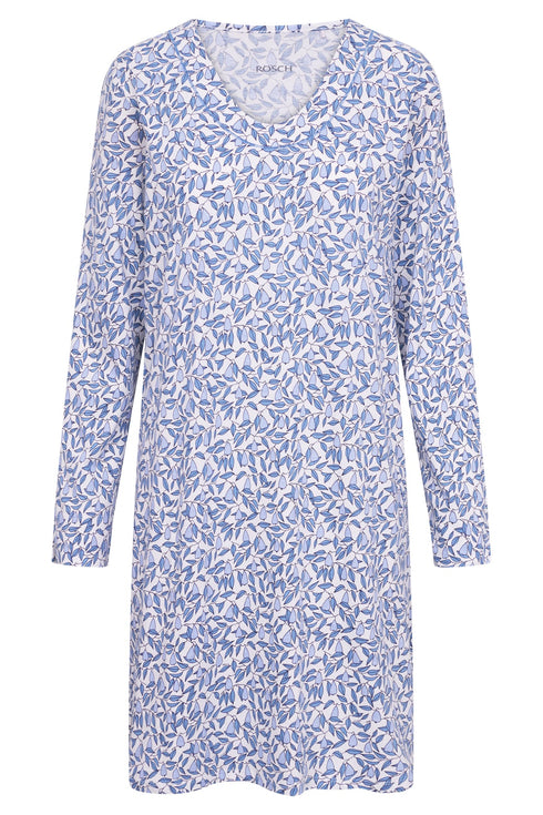 Rösch Nachthemd „Breakfast Time“ mit V-Ausschnitt und langen Ärmeln (1/1)