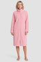 Rösch Damen Fleece-Morgenmantel mit Gürtel Soft Pink