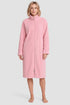 Rösch Damen Fleece-Morgenmantel mit Gürtel Soft Pink