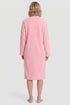 Rösch Damen Fleece-Morgenmantel mit Gürtel Soft Pink