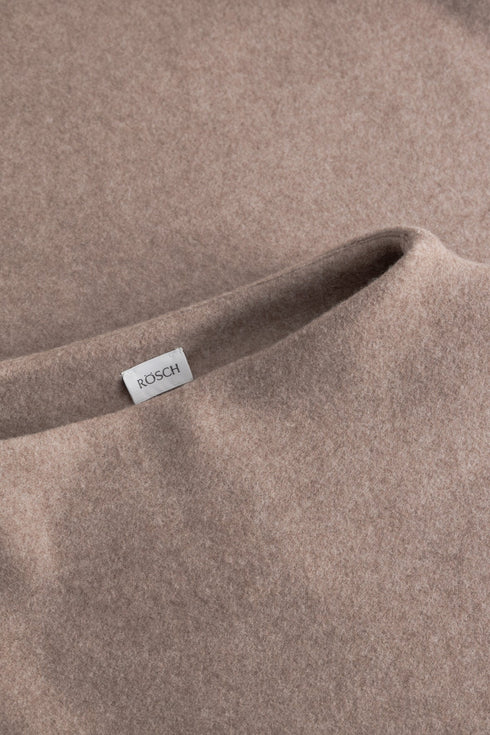 Rösch Damen Fleece-Hauskleid mit Stehkragen Chocolate