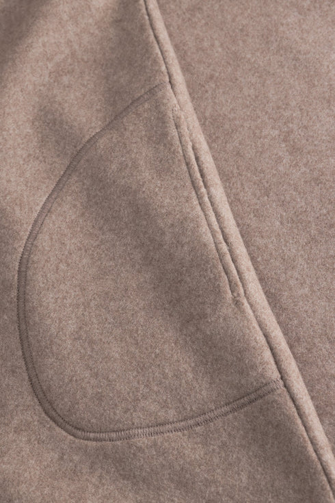 Rösch Damen Fleece-Hauskleid mit Stehkragen Chocolate
