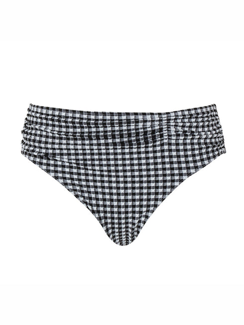 Panache „Gingham“ Gather Brief Bikinihose