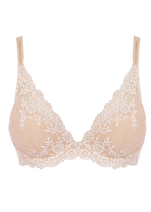 Wacoal Embrace Lace Naturally Nude / Ivory Plunge-BH mit Bügel