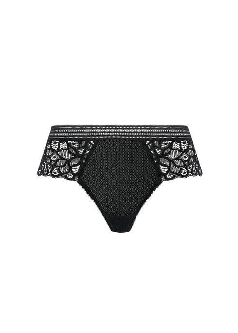 Wacoal Raffiné Black – Tanga aus floraler Stretch-Spitze