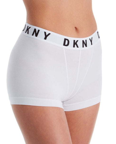 DKNY Intimates Cozy Boyfriend Boyshort White/Black