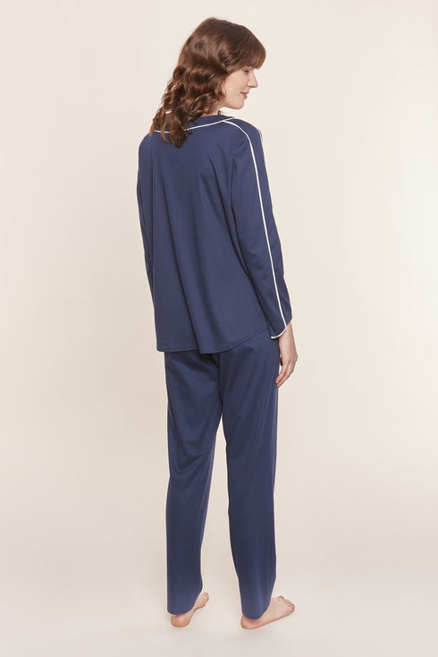 Féraud Damen-Pyjama – Rundhals, Langarm und lange Hose