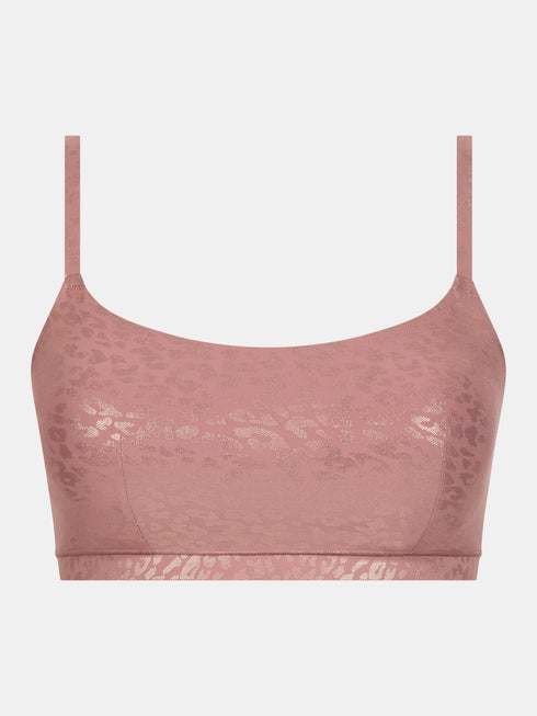 Chantelle Softstretch Pink Leo Shimmer Bralette Bustier