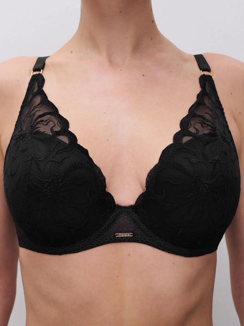Chantelle Fleurs Schwarz T-Shirt BH