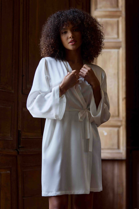 Marjolaine kurzen Morgenmantel „Tracy“ Naturel